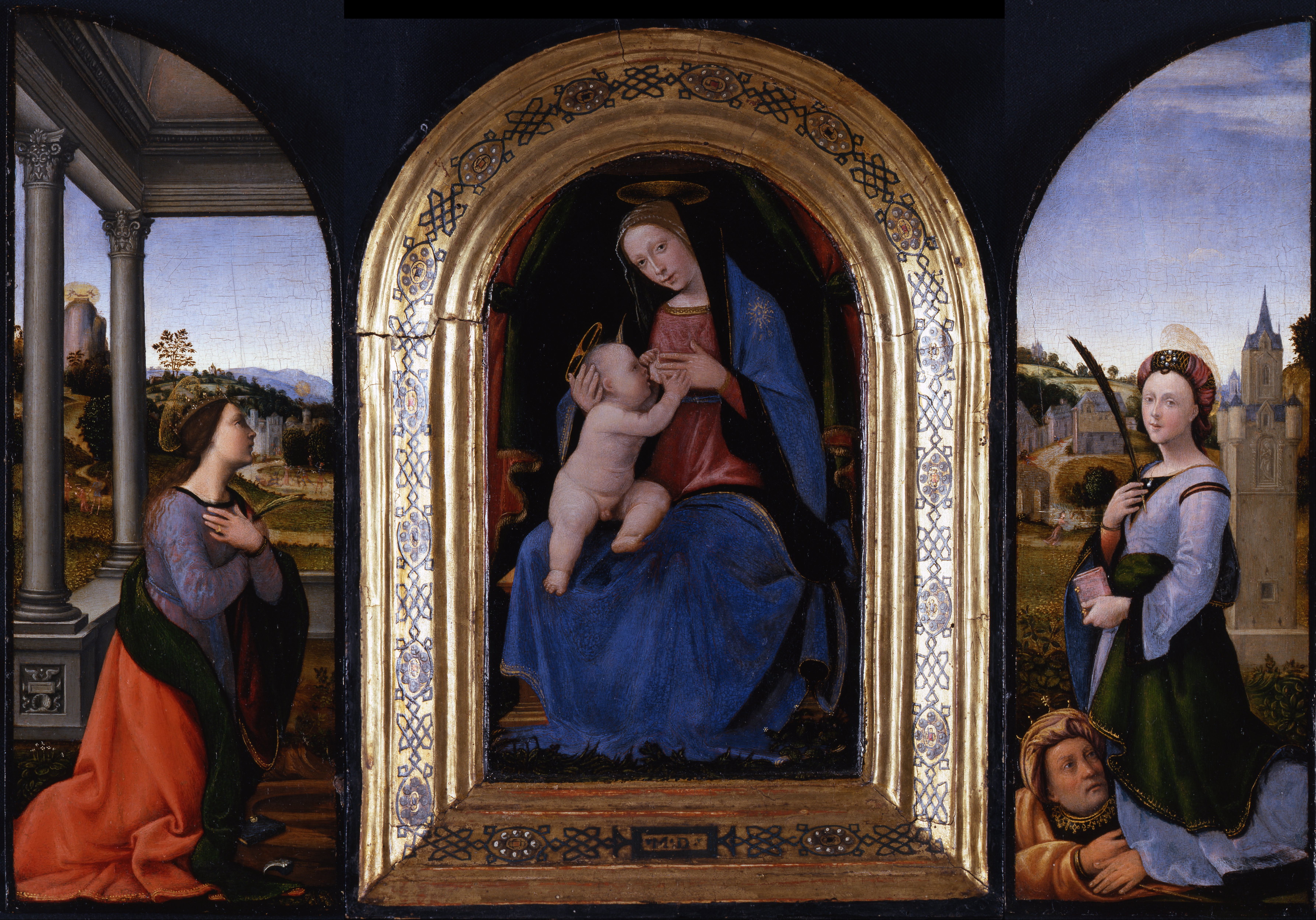 Triptych with Nursing Madonna